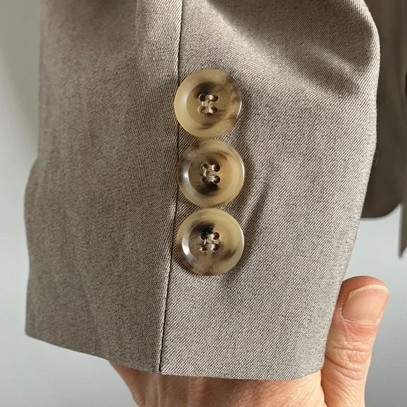 OAK + FORT Beige Single-Breasted Blazer - Picture 7 of 13